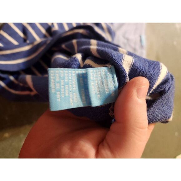 J. McLaughlin blue&white striped sweater sz Medium - Picture 3 of 5